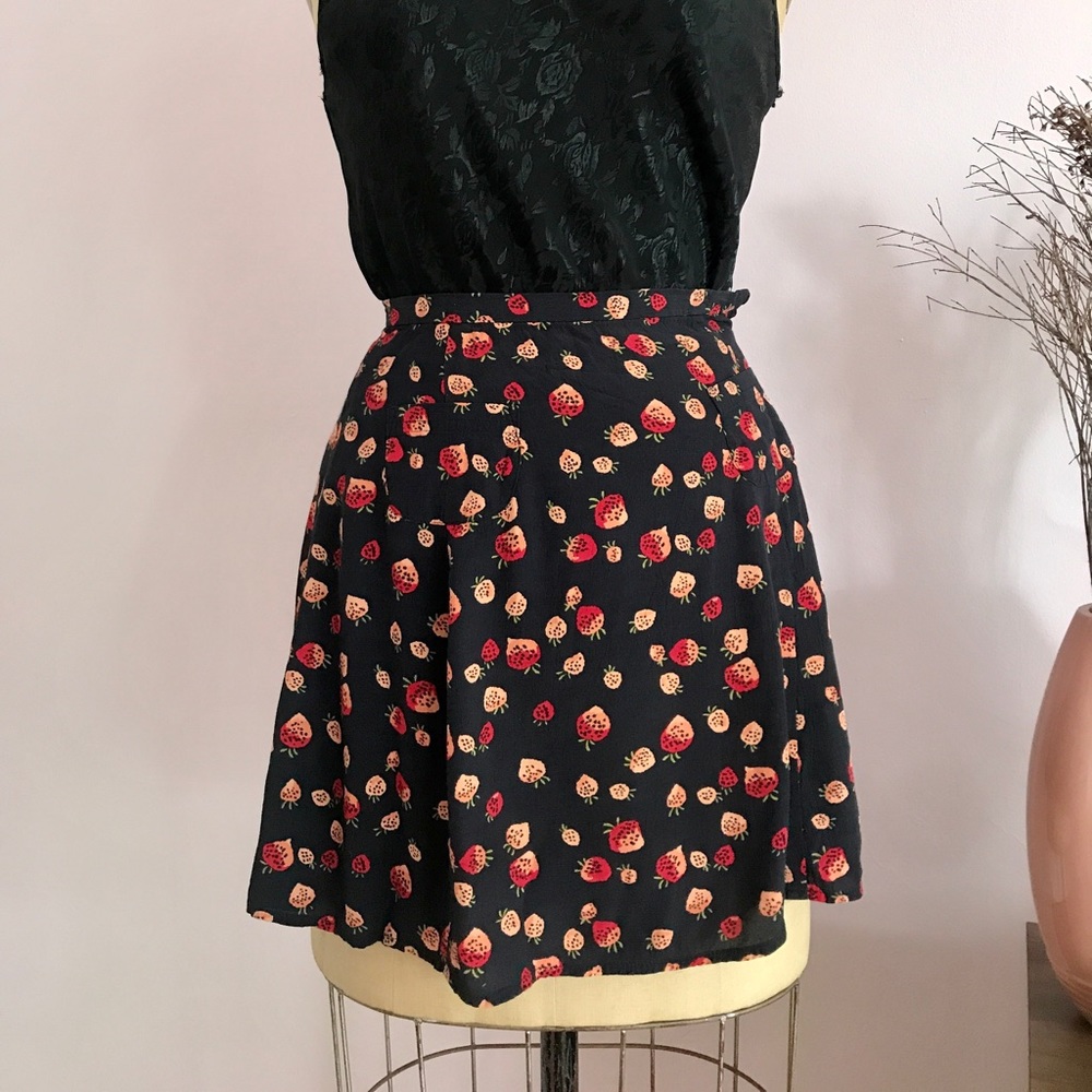 LOFT Strawberry Mini Skirt with Pockets